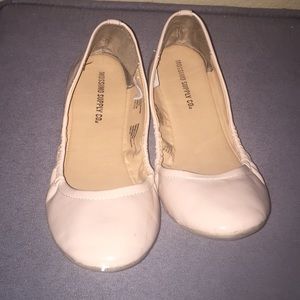 Nude flats, size 6.5
